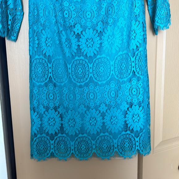 Teal lacy dress - Picture 3 of 7